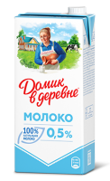 Молоко Домик в деревне 0,5% 950 мл (12 шт)