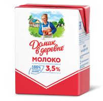 Молоко Домик в деревне 3,5% 0,2л (18 шт)