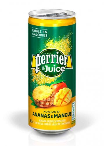 Перье / Perrier Ананас-манго 0,25 л. газ. (24 шт.) - дополнительное фото