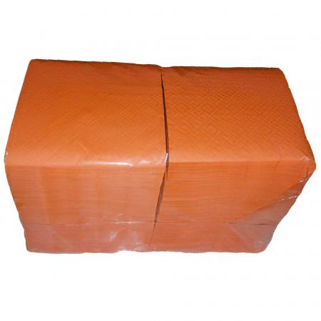 Салфетки Оранжевые бумажные, однослойные (400 шт) - дополнительное фото