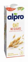 Alpro овсяный напиток без сахара, обогащенный кальцием и витаминами, 1л. 8шт.