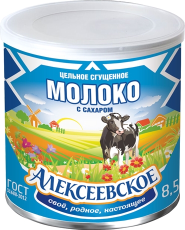 Молоко сгущенное АЛЕКСЕЕВСКОЕ, 360г - дополнительное фото