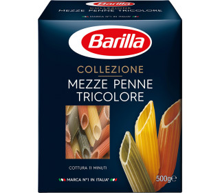 Макаронные изделия MezzePenne Tricolore /трехцветные 500г. BARILLA - дополнительное фото