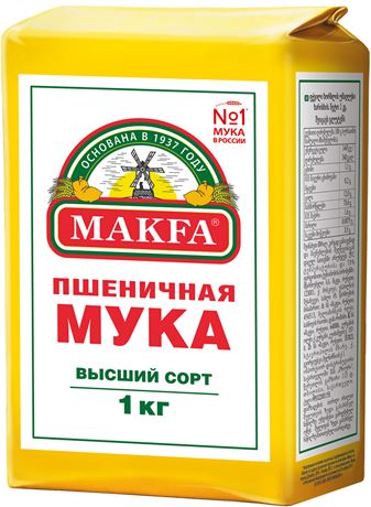 Мука Makfa пшеничная высший сорт 1 кг - дополнительное фото