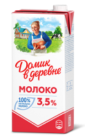 Молоко Домик в деревне 3,5% 950 мл (12 шт)