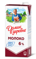 Молоко «Домик в деревне» 6% 950 мл (12шт)