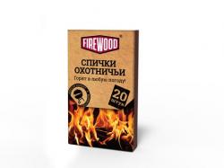 Спички охотничьи Firewood 85мм, 20 шт